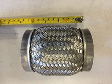 ZZPerformance 304 Stainless 2.5" x 4" Exhaust Interlock flex Section coupling