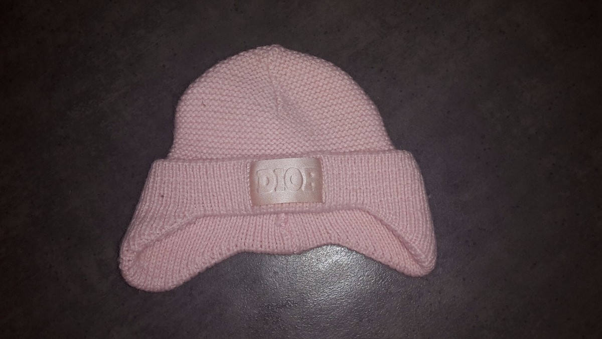 Bonnet mois naissance bébé fille DIOR