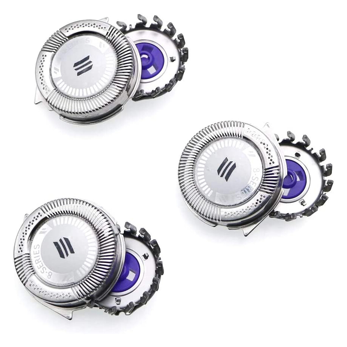 3PCS HQ8 Replacement Heads For Philips Norelco Dual Precision Shaver