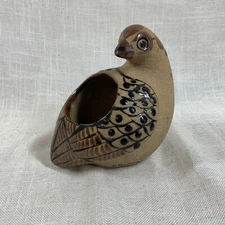 Tonala Mexican Pottery Bird Love Dove Succulent Planter Signed VTG