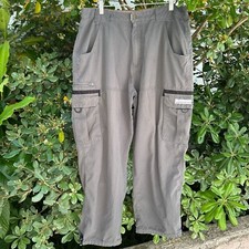 Vintage 2000s Billabong Surf Cargo Pants 34x28 Gray Outdoor Skate Y2K