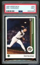 Orel Hershiser Card 1989 Upper Deck #667 PSA 9