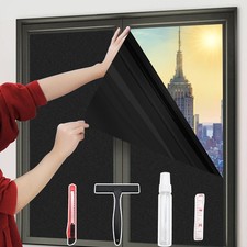 100 Total Blackout Window Film with 4 Tools,Static Cling and Easy to Install...