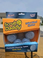 Scrub Daddy Toilet Wand System Refill 6 Tablets Flushable Dissolving Cleaning 