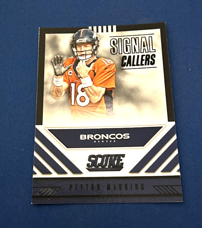 2016 Score Football Peyton Manning Signal Callers (Black Parallel) #7 HOF NM