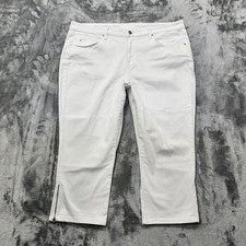 Laurie Felt Jeans Womens 20W White Wave Capri...