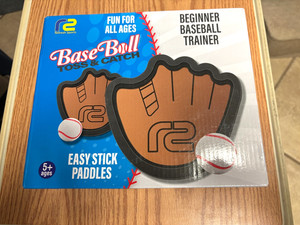Toss & Catch Sticky Ball Game Set with Training Glove Paddle Kids to Adults Fun