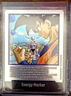 Dragonball Super, Silver Goku, Mint Energy Marker E-77 Karte