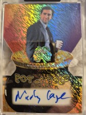 NICOLAS CAGE 1/1 RARE AUTO CARD!🔥🎬⭐️ 2026 POT OF GOLD☘️ LEAF ST. PATRICK'S DAY
