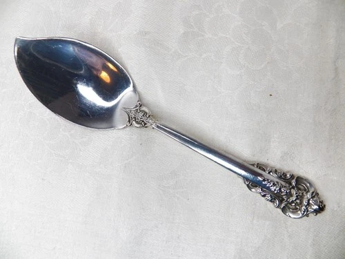 WALLACE GRAND BAROQUE STERLING SILVER JELLY SPOON 6 1/4" NO MONOGRAM