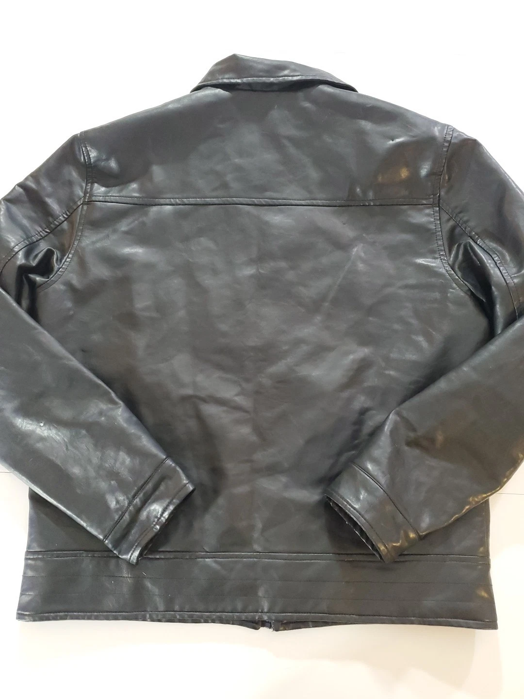AC Luxury Collection Men’s Black Leather Jacket Size Large Made In Italy image 10