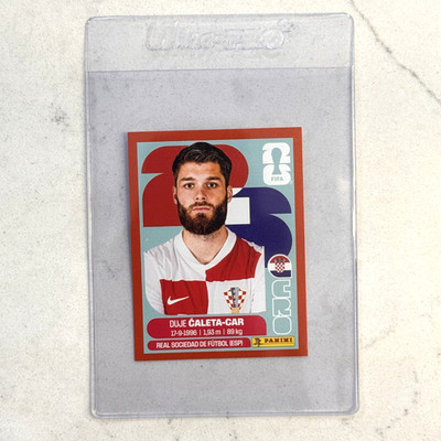 2026 Panini FIFA World Cup USA Sticker CRO3 Duje Caleta-Car Red Parallel Croatia