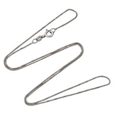 Vintage Italy Sterling Silver 925 Box Chain Necklace 18.5"