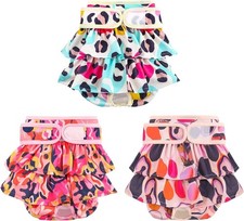 Reusable Dog Diapers Female Washable, Premium Doggie Diapers for Pack of 3 S
