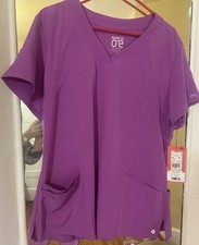 Set Of Brand New Womens Purple Barco Scrubs  Top Xl Bottom L 