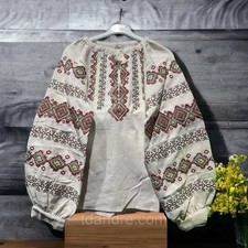 Authentic Ukrainian Vyshyvanka   Traditional Embroidered Blouse