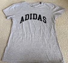 Adidas Womens s Small Grey Logo Amplifier Tee Shirt