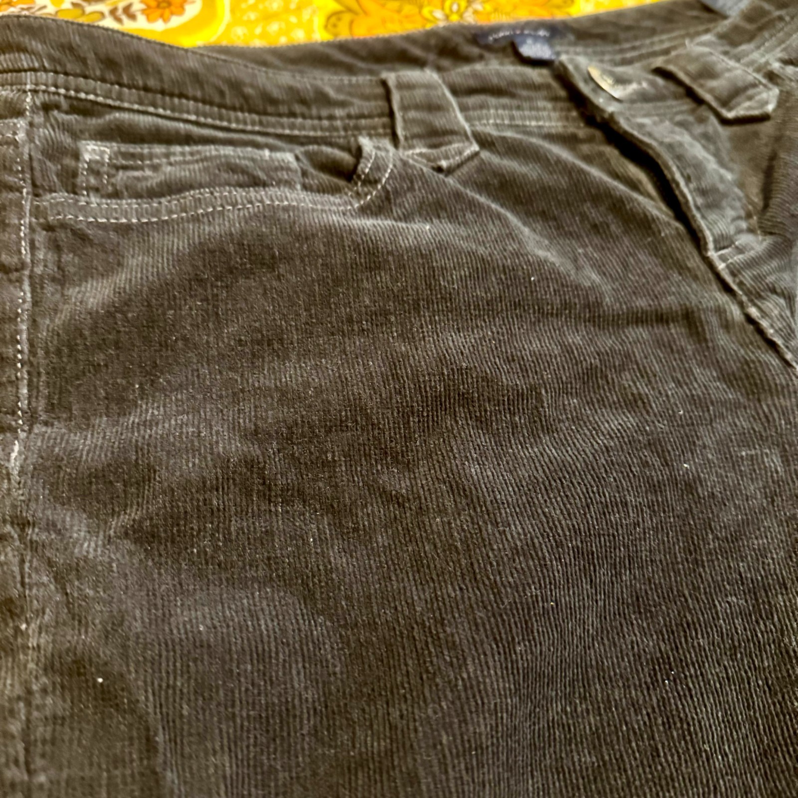 Dark Gray Corduroy Low Rise Pants Tommy Hilfiger Womens 10 Bootcut Size 35 image 2