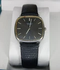Vintage Seiko Quartz 4110-5209 Black Dial Square Men's Watch Leather Strap