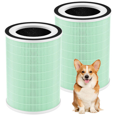 2 Pack True HEPA KILO Filter 4 in 1 Pet Replacement Filter 360° 4-Stage Filt...
