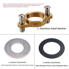 Kitchen Faucet Nut Faucet Fixing Nut Copper Stainless Steel Reinforced Stability
