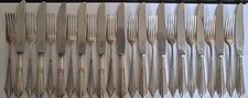 WMF 900 F&auml;chermuster Dessert-/Vorspeisenbesteck 24-tlg. 90/100 versilbert
