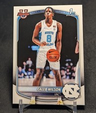 Caleb Wilson 1st Prospect Rookie RC 2025-26 Bowman U Card #BPP-83 North Carolina. rookie card picture