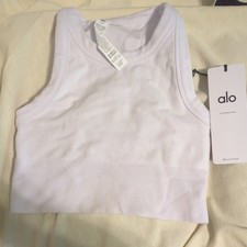 ALO Seamless Delight High Neck Bra Womens Size s/p White. New With Tags