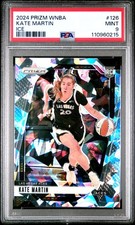 2024 PANINI PRIZM WNBA ICE #126 KATE MARTIN PSA 9