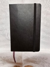 Moleskine Pocket Ruled Notebook Black Soft Cover Used- A Few Front Pages Removed