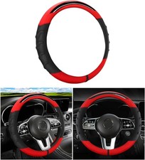 Steering Wheel Cover Non-slip Vehicle Steering Wheel Protect Color Blackred