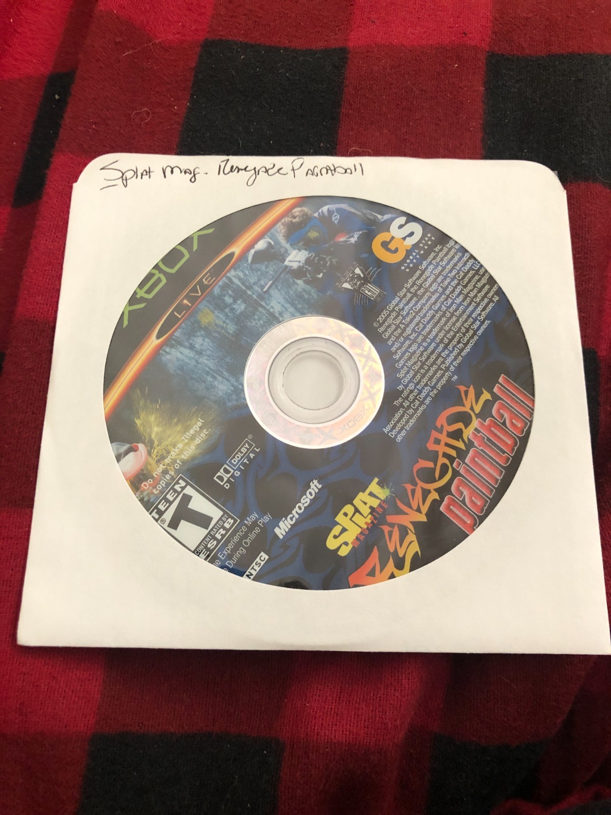 Disco Splat Magazine Renegade Paintball Microsoft Xbox 2005 solo probado excelente