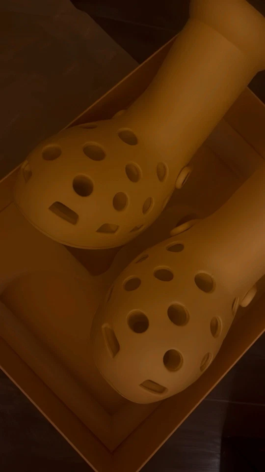 Crocs X MSCHF Big Yellow Boot US 10 - Image 2 of 4