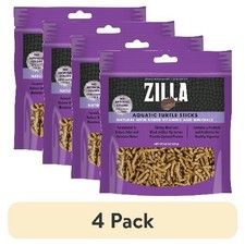  4 pack Zilla Aquatic Turtle Food Sticks, 4.5 Ounces