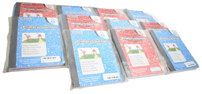 Lot of 22 Bazic Primary Journals Grade K-2 Blue & Red Cover Marble Stage 3