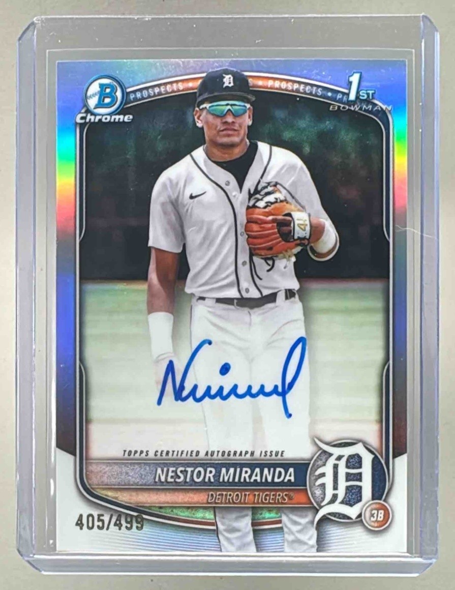 Nestor Miranda 2025 Bowman Chrome #CPA-NM Refractor Auto 1st RC /499