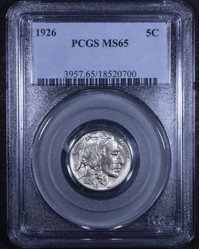 1926 Buffalo Nickel - 5c PCGS MS65 - Bright And Lustrous!