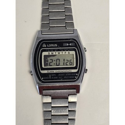 Vintage Seiko LORUS Alarm Chronograph Y799-4010 Japan Watch LCD
