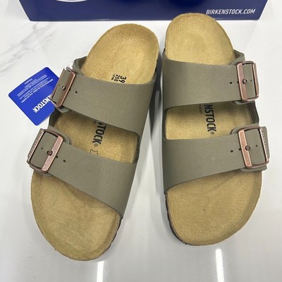Birkenstock Arizona Unisex Sandal Stone Birko-Flor Nubuck Wide+