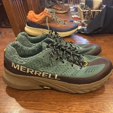 Merrell Agility Peak 5 Trail Hiking Shoe Vibram Green J067763 Mens Size 12 EXC!!