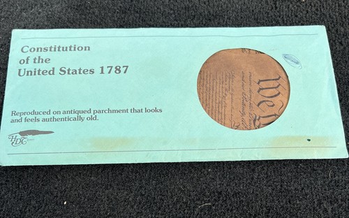 CONSTITUTION OF THE UNITED STATES 1787 REPRODUCED ON ANTIQUED PARCHMENT ...
