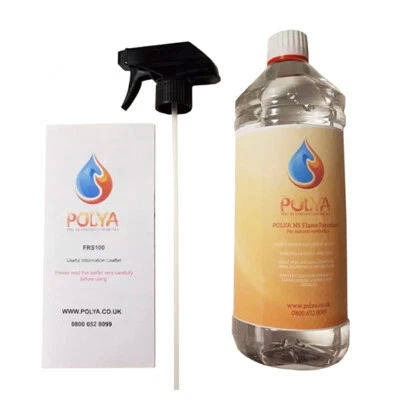 QUBE UK 1ltr Flame Fire Retardant Spray/Upholstery fabric fire retardant FIRE SAFETY