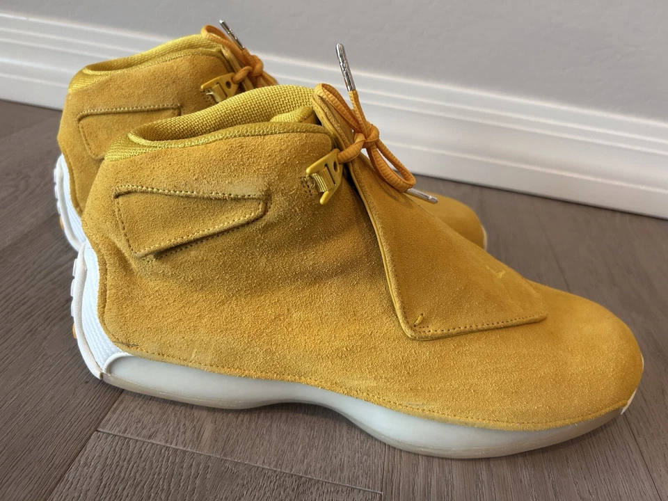 Talla 15 - Air Jordan 18 Retro Amarillo Gamuza NUEVO Foto 2 de 4
