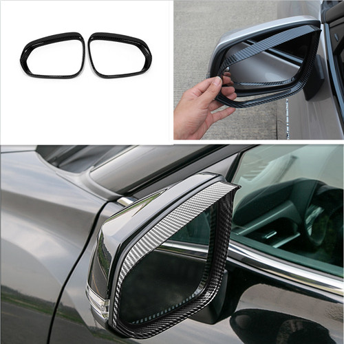 Carbon Fiber Rearview Mirror Rain Eyebrow For Mitsubishi Outlander 2022-2025