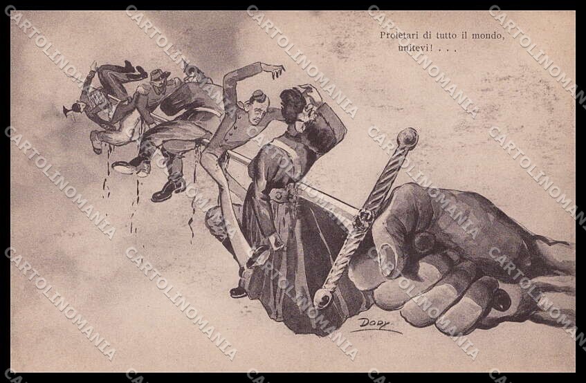 WWI WW1 Italian Propaganda Anti German Kaiser Dody cartolina ZG9422