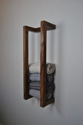 Walnut Towel Rack, Handmade Rustic Towel Rack, Wooden Towel Holder 24 Inches