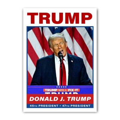 Donald Trump Victory Speech 2024 Election Night Custom Presidential Trading Card