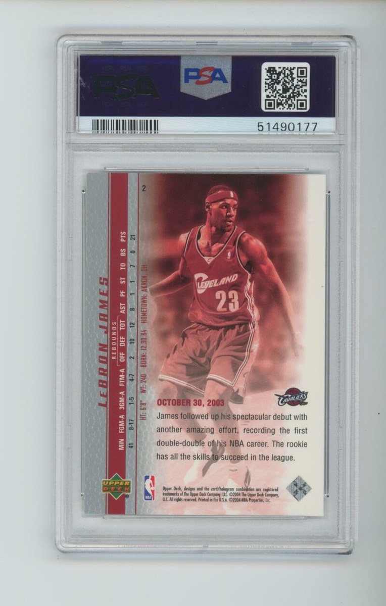 2003 Upper Deck Phenomenal Beginning #2 Lebron James ROOKIE RC PSA