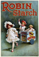 Robin Starch Ad 11 x 17  Giclee Reproduction Print Premium Matte Paper