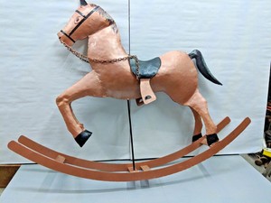 vintage metal rocking horse